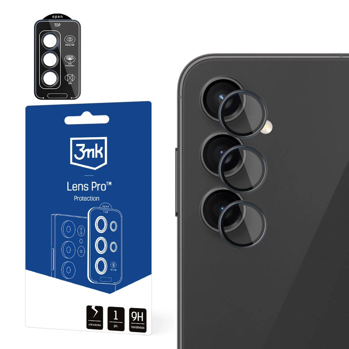 Osłona aparatu 3mk Lens Protection na Samsung Galaxy A14 / A34 5G - czarna