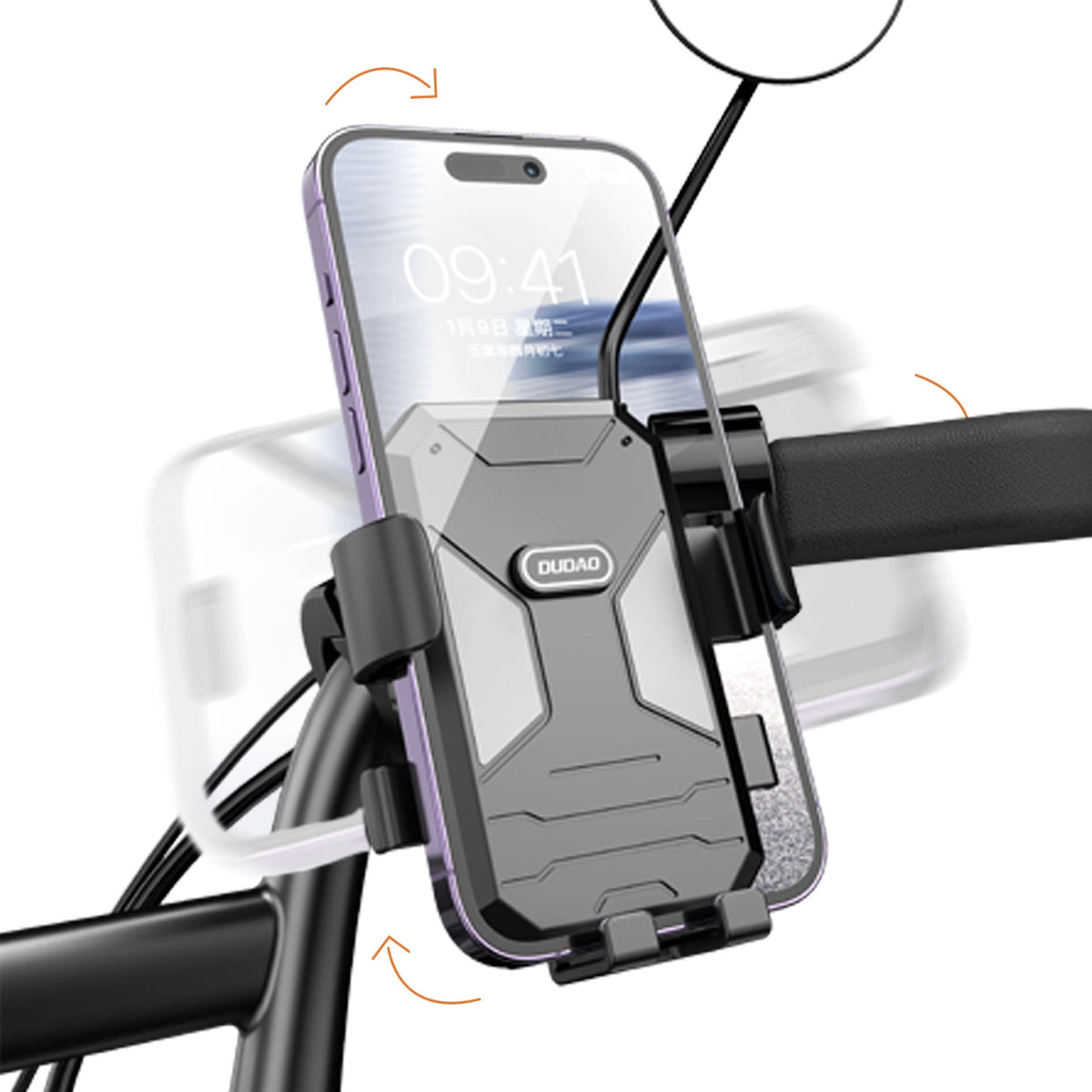 Uchwyt rowerowy / motocyklowy do telefonu Dudao F7C - czarny – zdjęcie 3