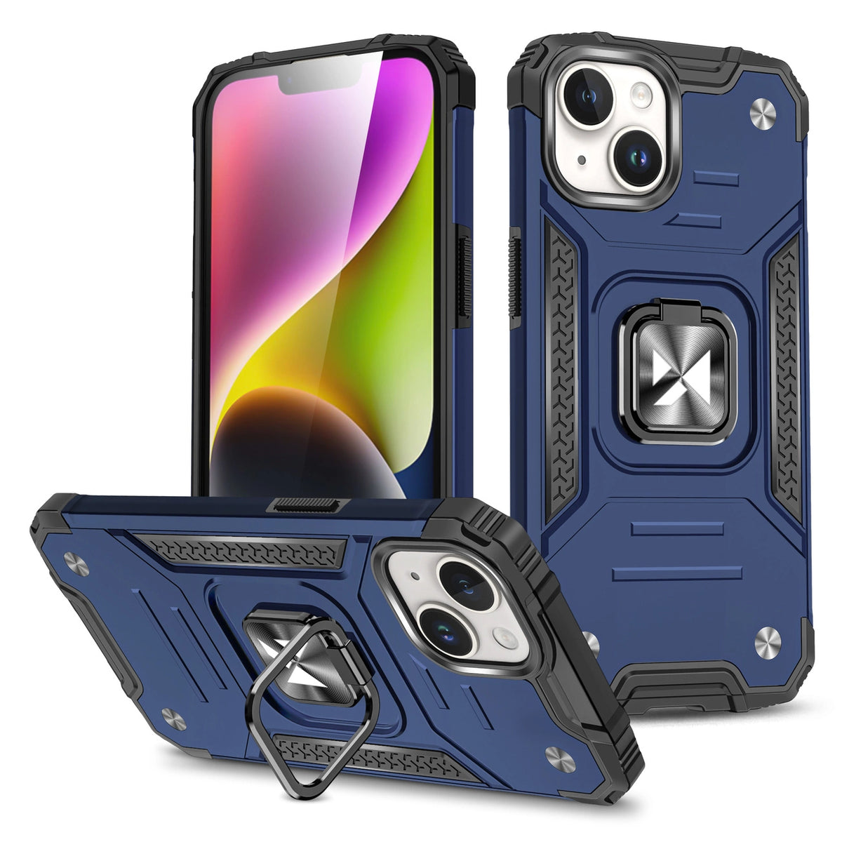 Pancerne etui z do iPhone 15 Plus Wozinsky Ring Armor - niebieskie