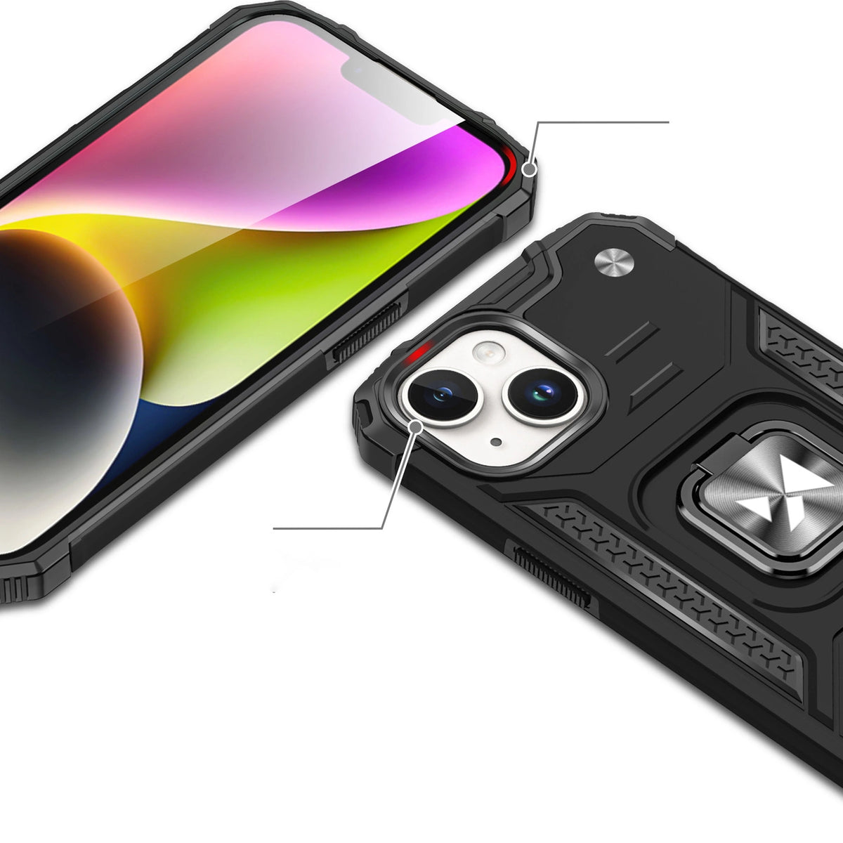 Pancerne etui z do iPhone 15 Plus Wozinsky Ring Armor - niebieskie – zdjęcie 2