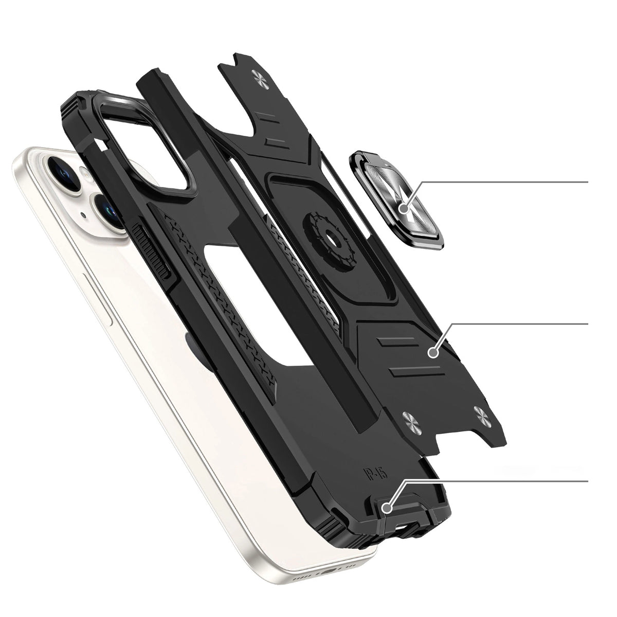 Pancerne etui z do iPhone 15 Plus Wozinsky Ring Armor - niebieskie – zdjęcie 3