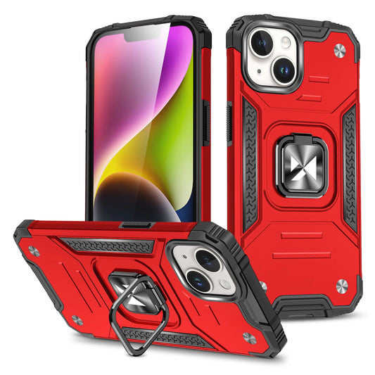Pancerne etui z uchwytem do iPhone 15 Plus Wozinsky Ring Armor - czerwone