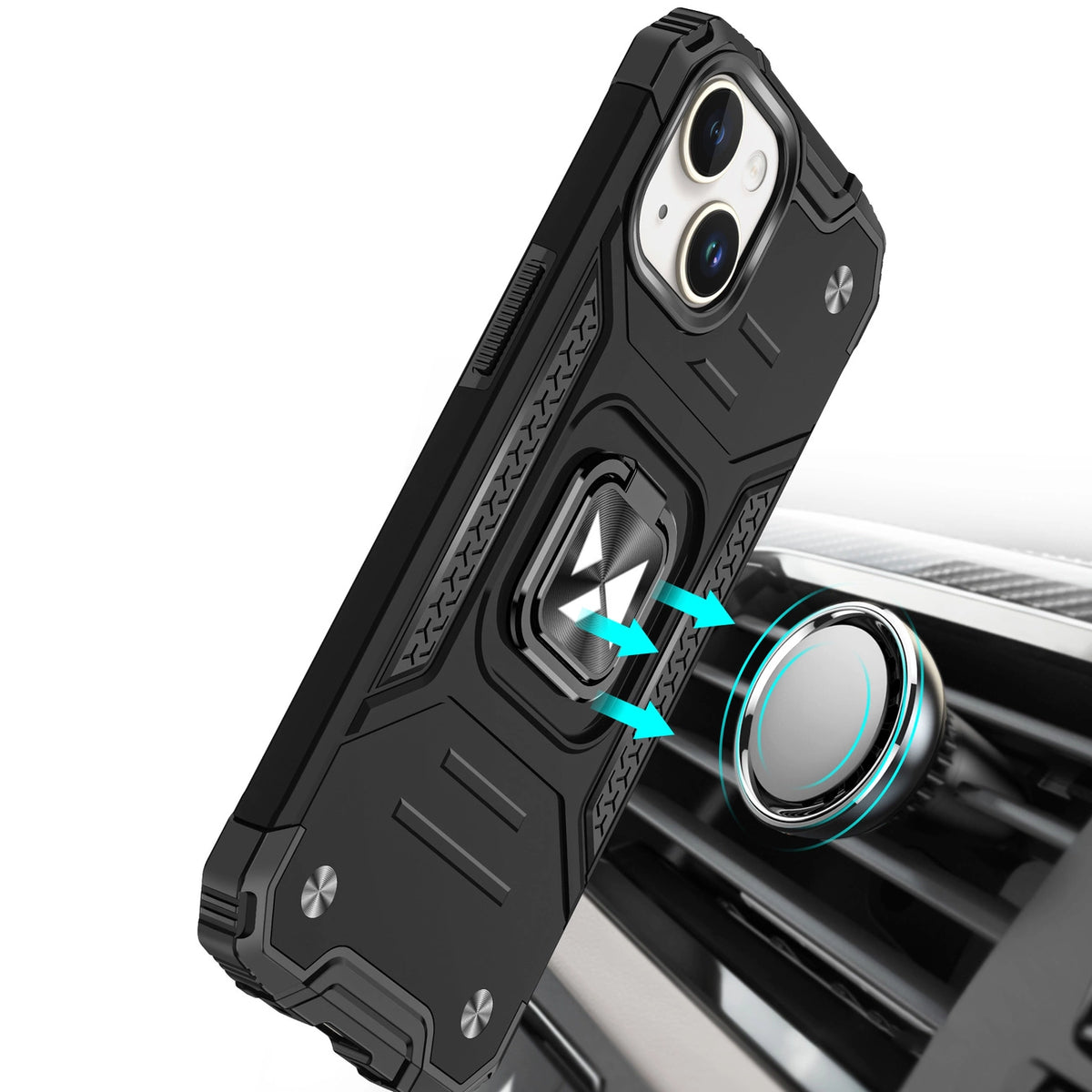 Pancerne etui z uchwytem do iPhone 15 Plus Wozinsky Ring Armor - czerwone – zdjęcie 6