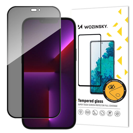 Szkło prywatyzujące z do iPhone 15 Pro Wozinsky Privacy Glass - czarne