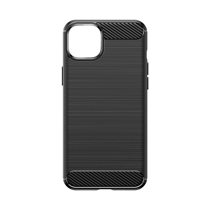 Elastyczne etui wzór karbon do iPhone 15 Plus Carbon Case - niebieskie – zdjęcie 2