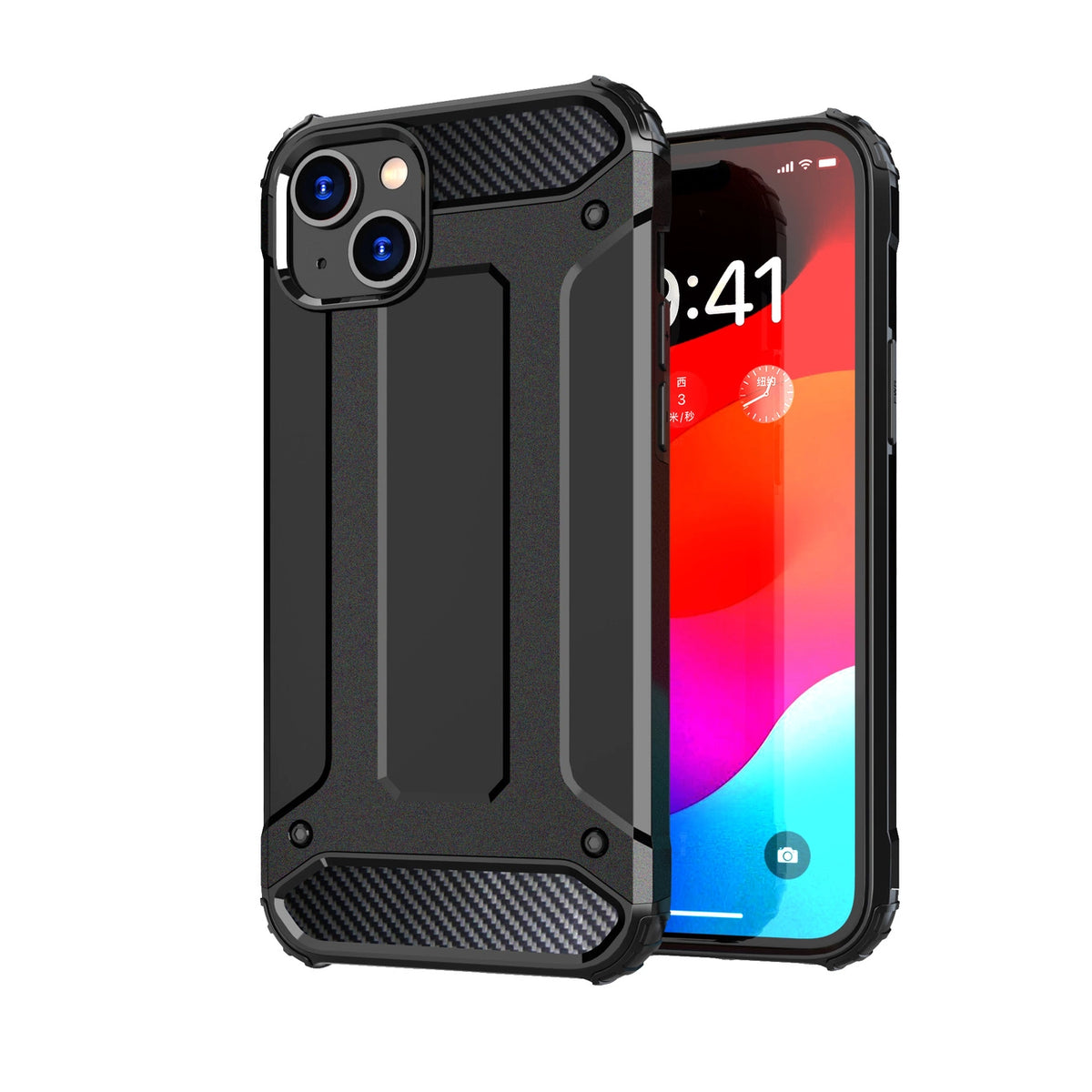 Pancerne etui do iPhone 15 Plus Hybrid Armor - niebieskie – zdjęcie 2