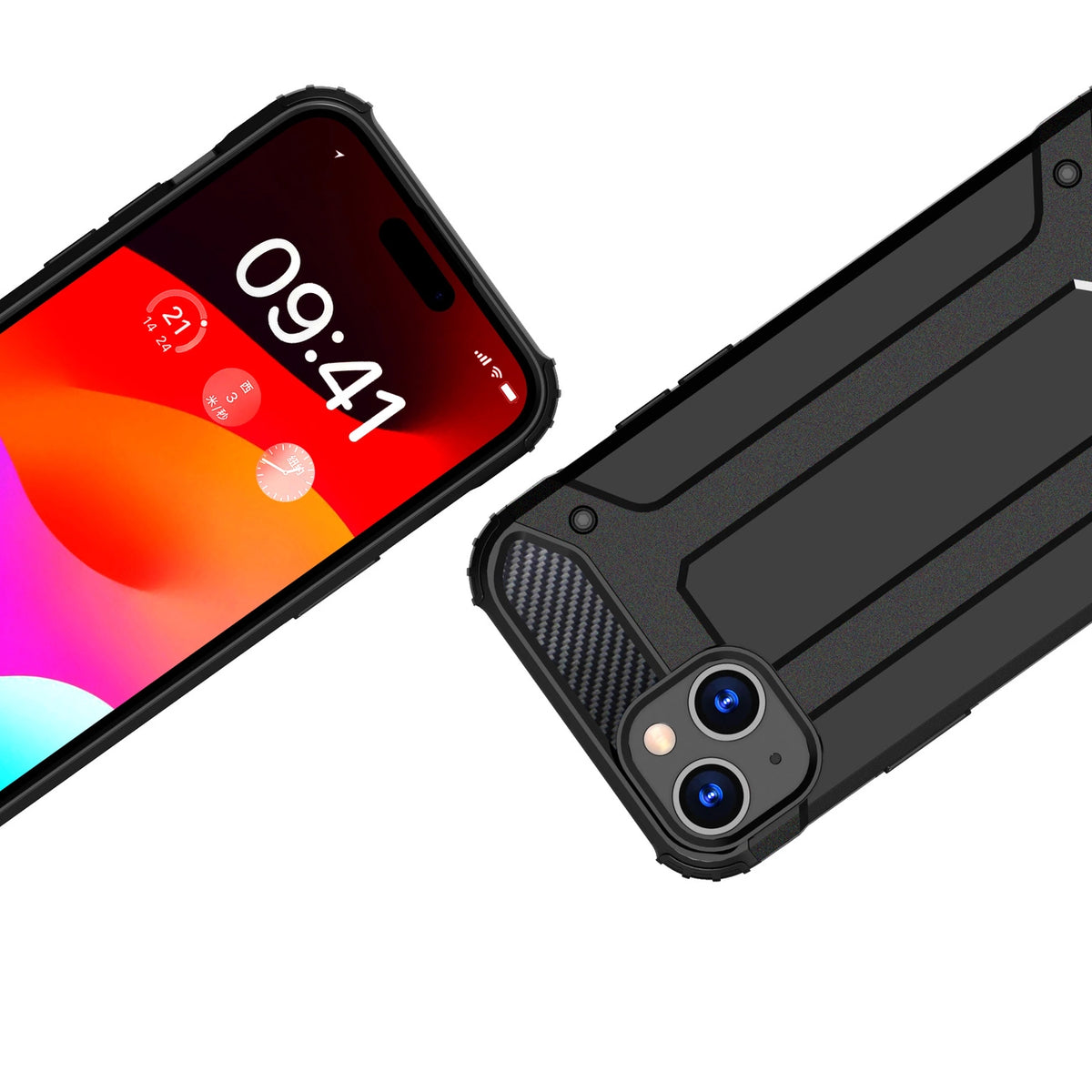 Pancerne etui do iPhone 15 Plus Hybrid Armor - niebieskie – zdjęcie 3