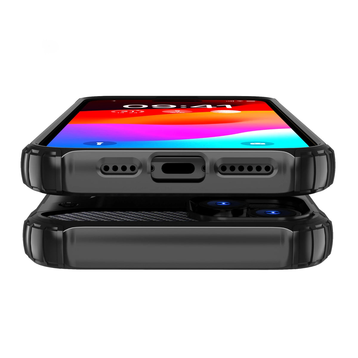 Pancerne etui do iPhone 15 Plus Hybrid Armor - czarne – zdjęcie 7