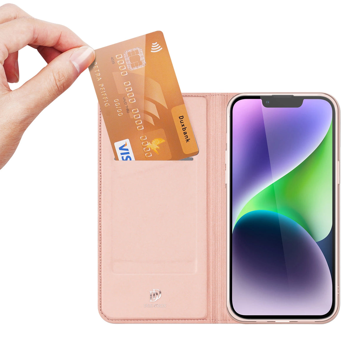Etui do iPhone 15 Plus pokrowiec z klapką i portfelem Dux Ducis Skin Pro
