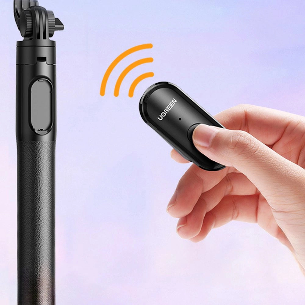 Selfie stick Ugreen LP586 statyw teleskopowy z pilotem Bluetooth - czarny – zdjęcie 6