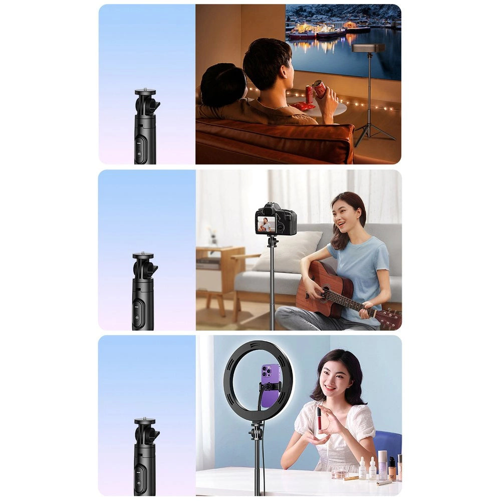 Selfie stick Ugreen LP586 statyw teleskopowy z pilotem Bluetooth - czarny – zdjęcie 12