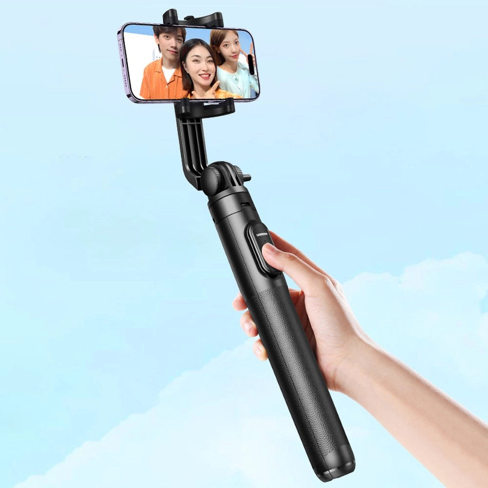 Selfie stick Ugreen LP586 statyw teleskopowy z pilotem Bluetooth - czarny – zdjęcie 8