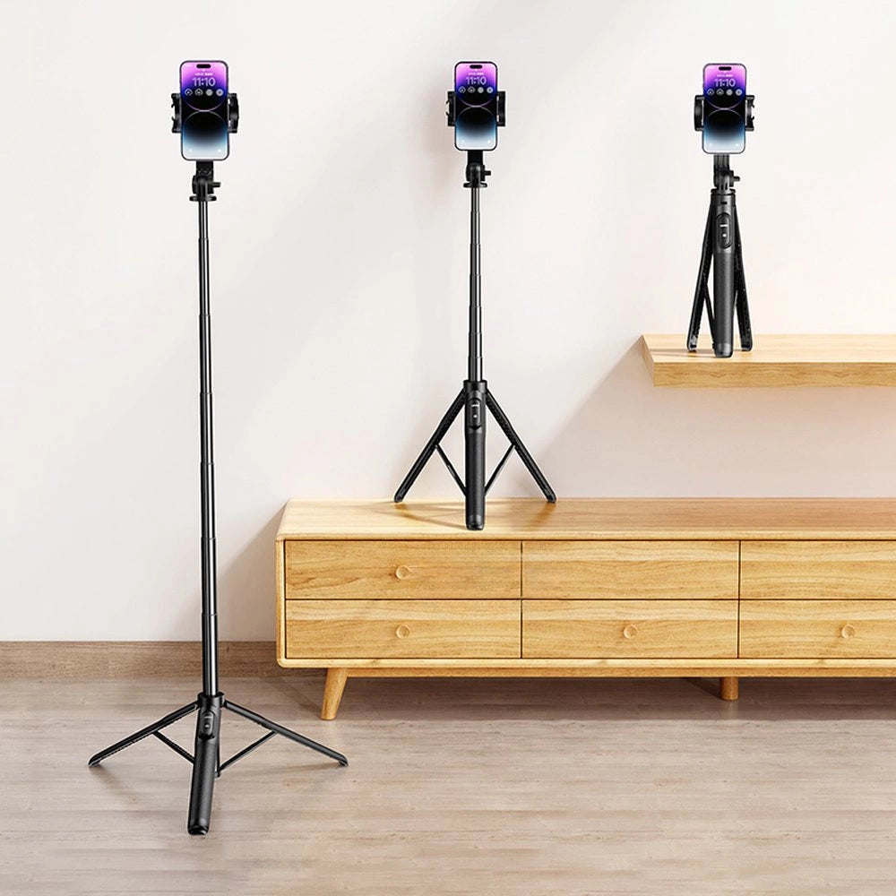 Selfie stick Ugreen LP586 statyw teleskopowy z pilotem Bluetooth - czarny – zdjęcie 4