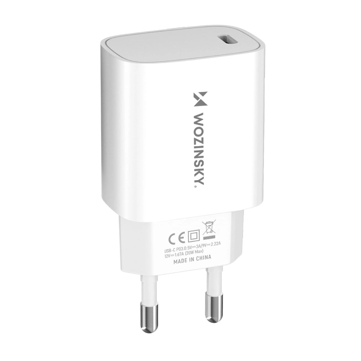 Ładowarka sieciowa Wozinsky WGWCCW 20W USB-C - biała – zdjęcie 2