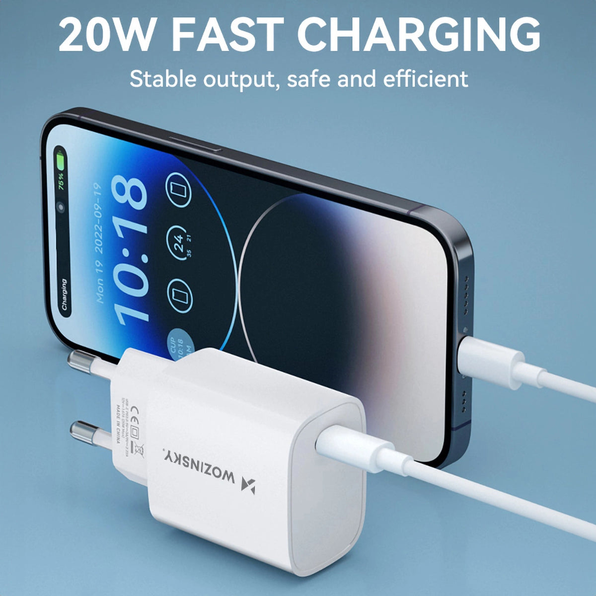 Ładowarka sieciowa Wozinsky WGWCCW 20W USB-C - biała – zdjęcie 9
