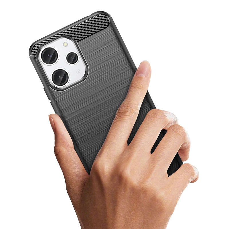 Elastyczne etui wzór karbon do Xiaomi Redmi 12 Carbon Case - czarne – zdjęcie 6