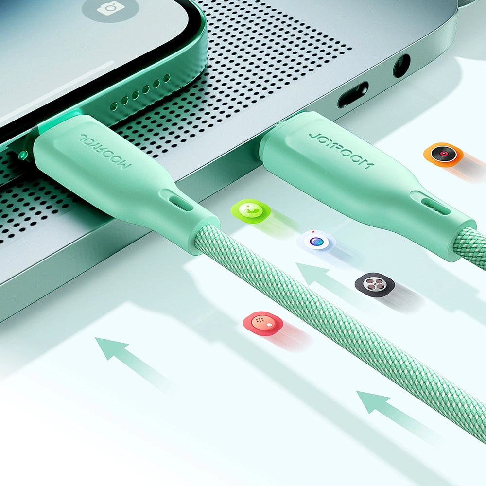 Kabel Joyroom Multi-Color Series S-A34 USB-A / Lightning 3A 1m - zielony – zdjęcie 10