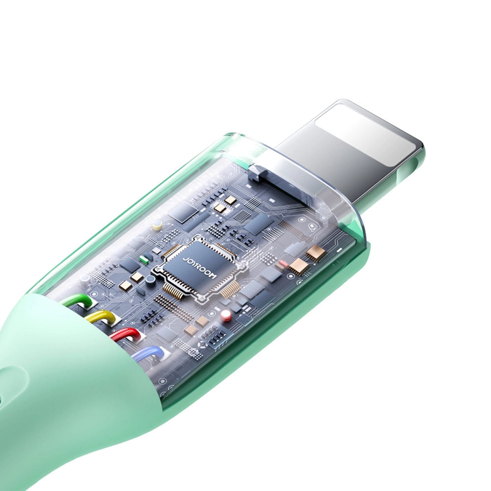 Kabel Joyroom Multi-Color Series S-A34 USB-A / Lightning 3A 1m - zielony – zdjęcie 2