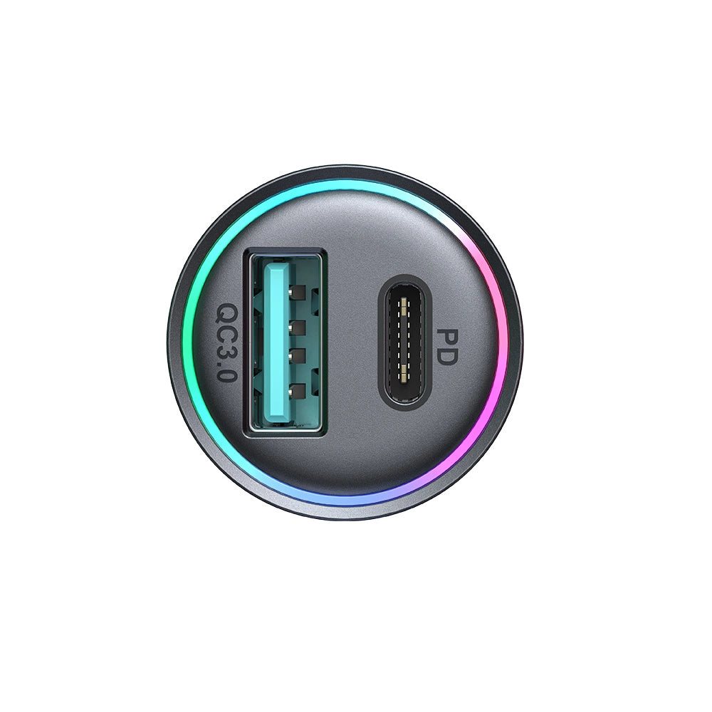 Mini ładowarka Joyroom JR-CCN04 60W USB-A USB-C - czarna – zdjęcie 4