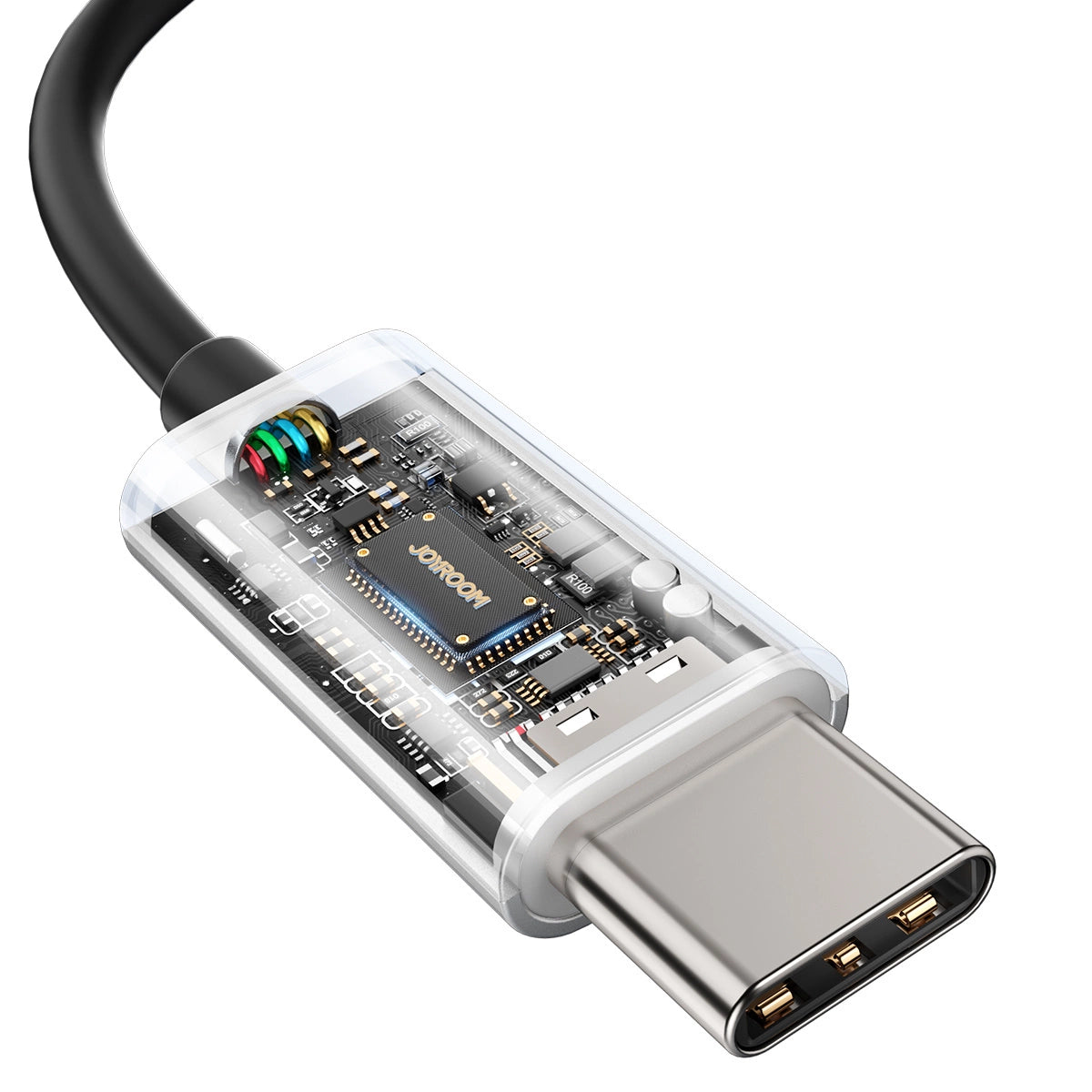 Słuchawki douszne USB-C Joyroom TYPE-C Series JR-EC07 metalowe - czarne – zdjęcie 4