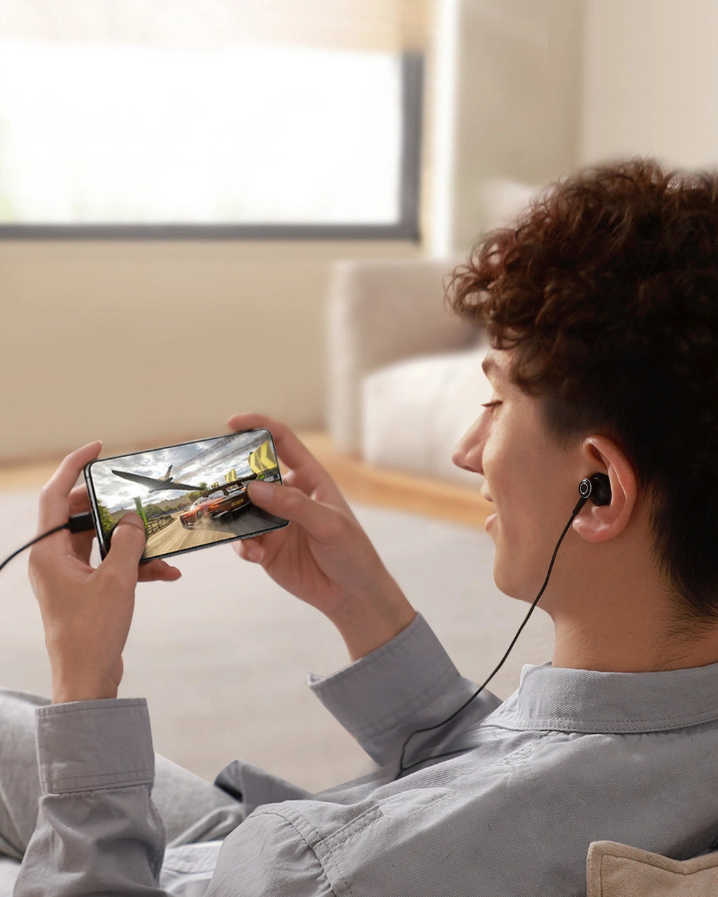 Słuchawki douszne USB-C Joyroom TYPE-C Series JR-EC07 metalowe - czarne – zdjęcie 11