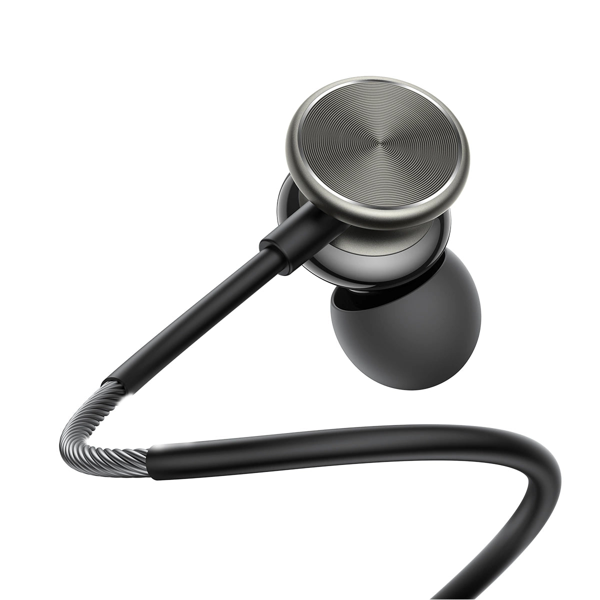 Przewodowe słuchawki douszne Joyroom Wired Series JR-EW03 - ciemnoszare – zdjęcie 3