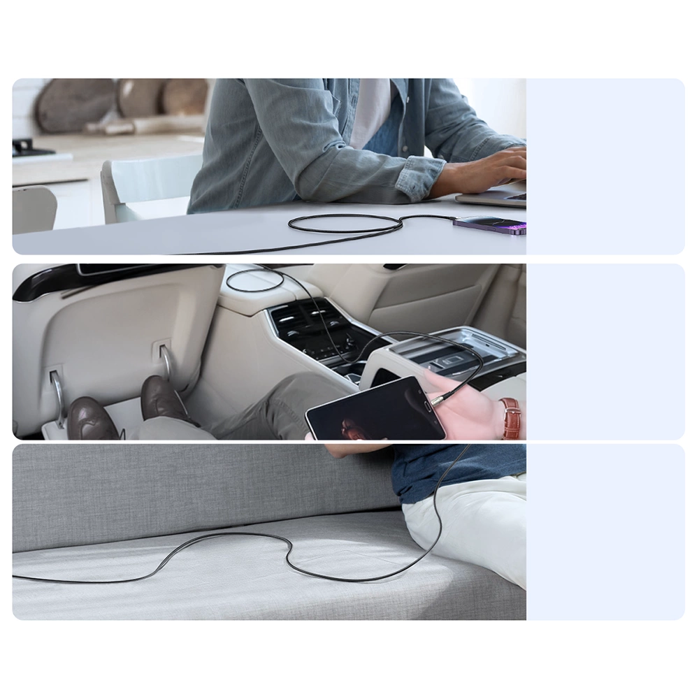 Kabel Joyroom Star-Light Series SA27-CC5 USB-C / USB-C 100W 1.2m - czarny – zdjęcie 8