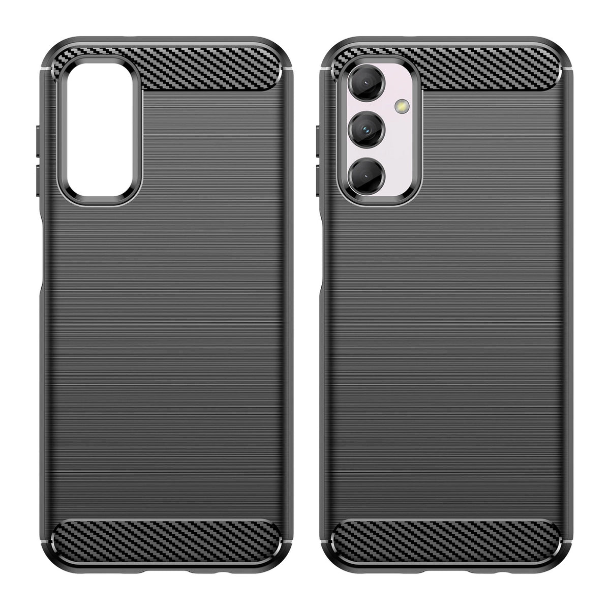 Elastyczne etui wzór karbon do Samsung Galaxy M14 Carbon Case - czarne – zdjęcie 2