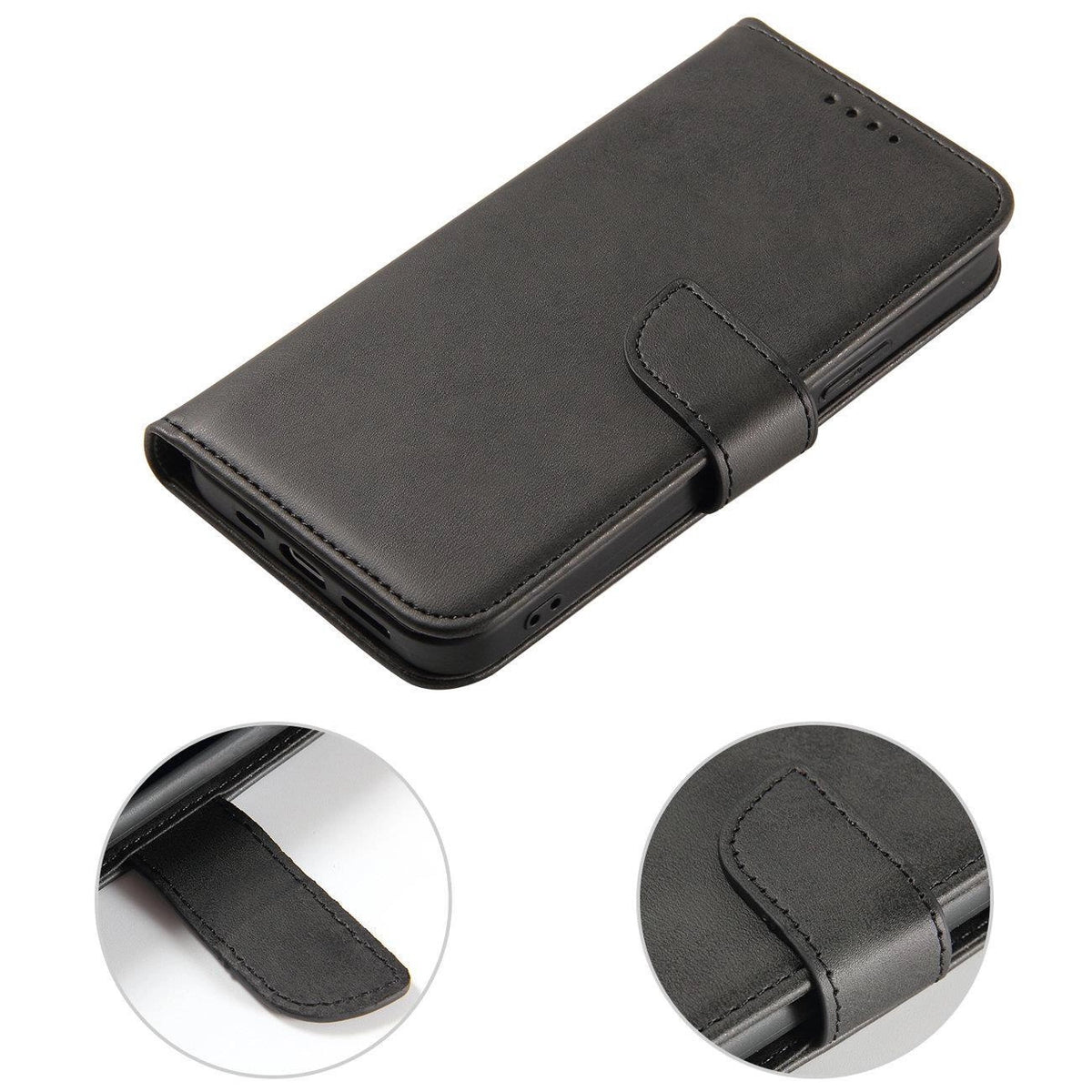 Etui z klapką i portfelem Magnet Case do Tecno Spark 10 Pro - czarne – zdjęcie 4