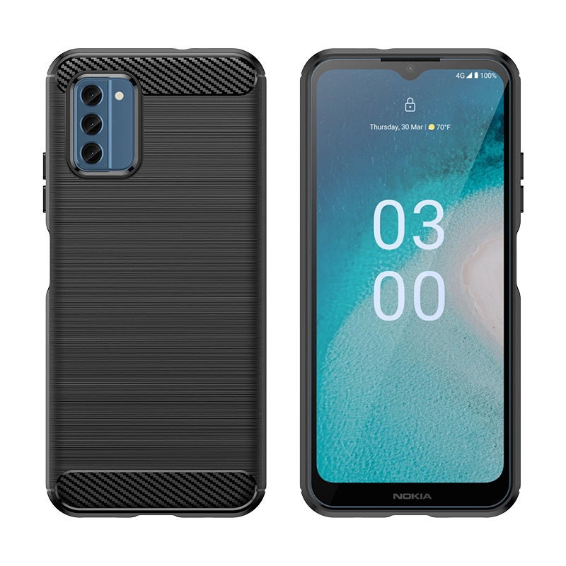 Etui silikonowe Carbon Case do Nokia C300 - czarne – zdjęcie 2
