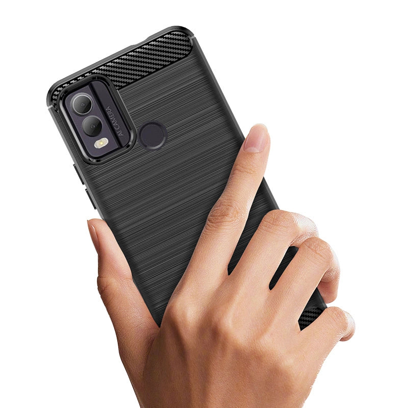 Etui silikonowe Carbon Case do Nokia C22 - czarne – zdjęcie 5