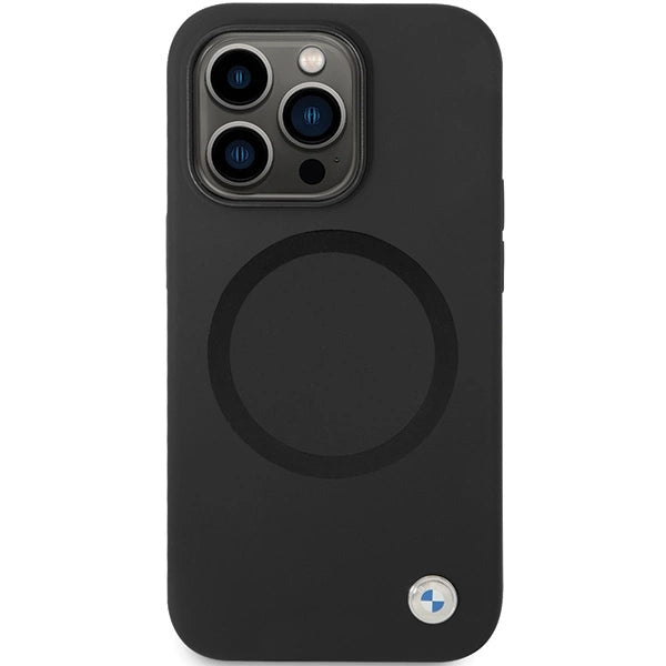 Etui BMW Signature Liquid Silicone MagSafe na iPhone 14 Pro - czarne – zdjęcie 3