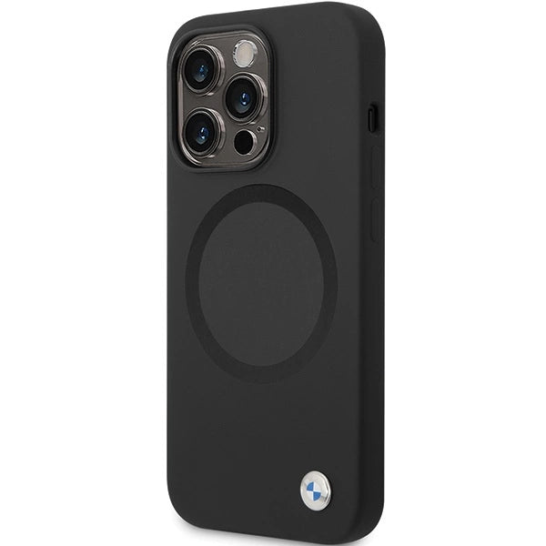Etui BMW Signature Liquid Silicone MagSafe na iPhone 14 Pro Max - czarne – zdjęcie 2