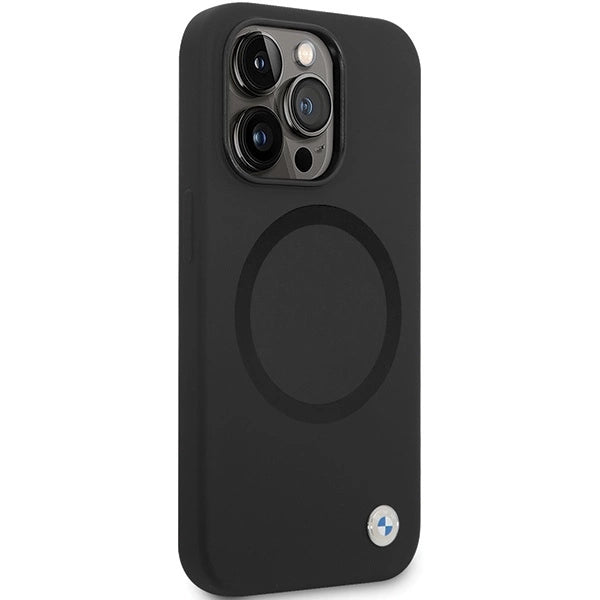 Etui BMW Signature Liquid Silicone MagSafe na iPhone 14 Pro Max - czarne – zdjęcie 4