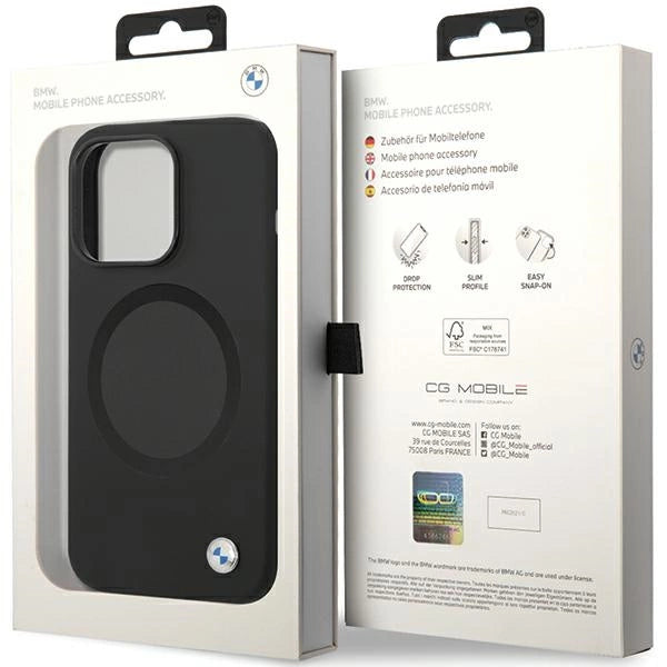 Etui BMW Signature Liquid Silicone MagSafe na iPhone 14 Pro Max - czarne – zdjęcie 8