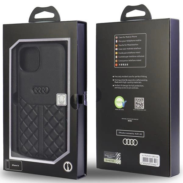 Etui Audi Genuine Leather na iPhone 12 / iPhone 12 Pro - czarne – zdjęcie 5