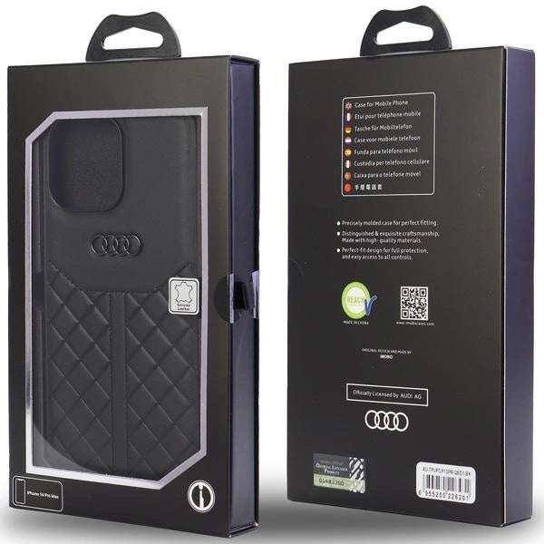 Etui Audi Genuine Leather na iPhone 13 Pro Max - czarne – zdjęcie 5