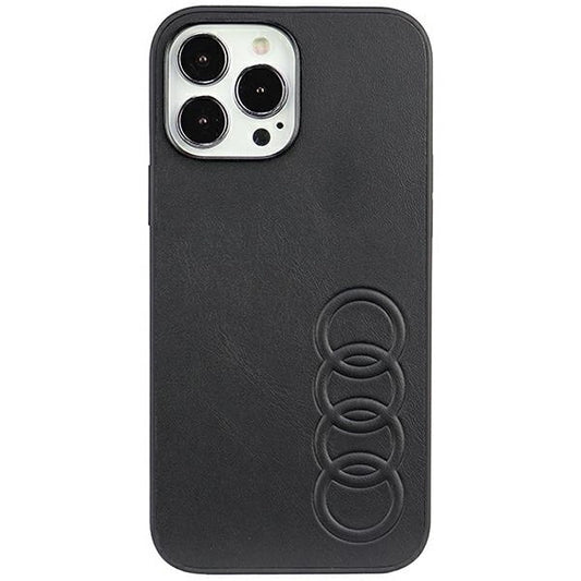 Etui Audi Synthetic Leather na iPhone 13 Pro Max - czarne