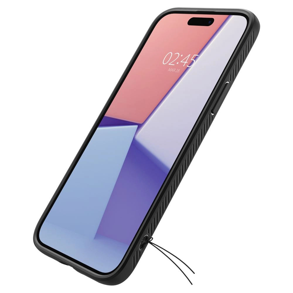 Etui Spigen Liquid Air na iPhone 15 - czarny mat – zdjęcie 10