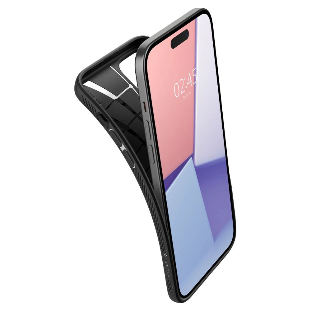 Etui Spigen Liquid Air na iPhone 15 - czarny mat – zdjęcie 7