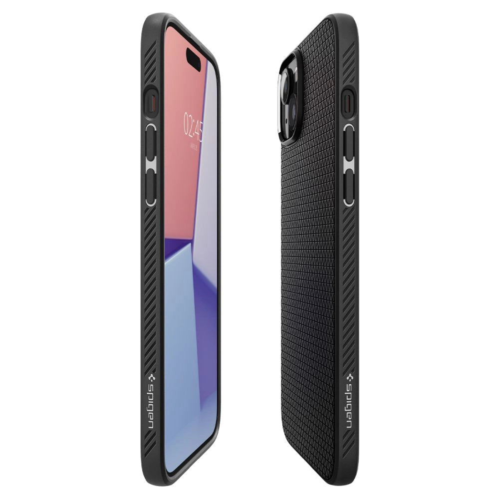 Etui Spigen Liquid Air na iPhone 15 - czarny mat – zdjęcie 8