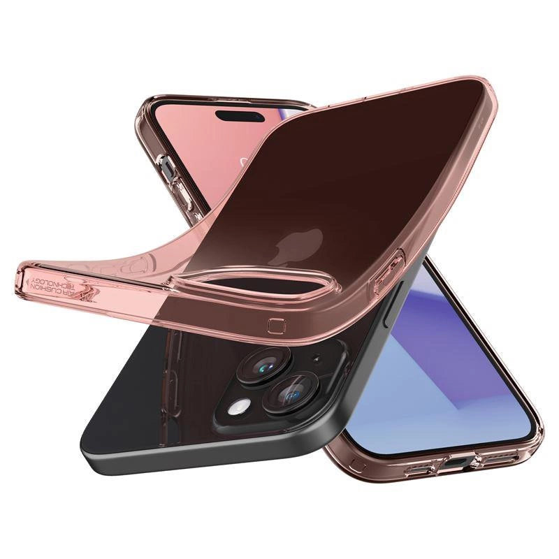 Etui Spigen Crystal Flex na iPhone 15 Plus - różowo-przezroczyste – zdjęcie 10