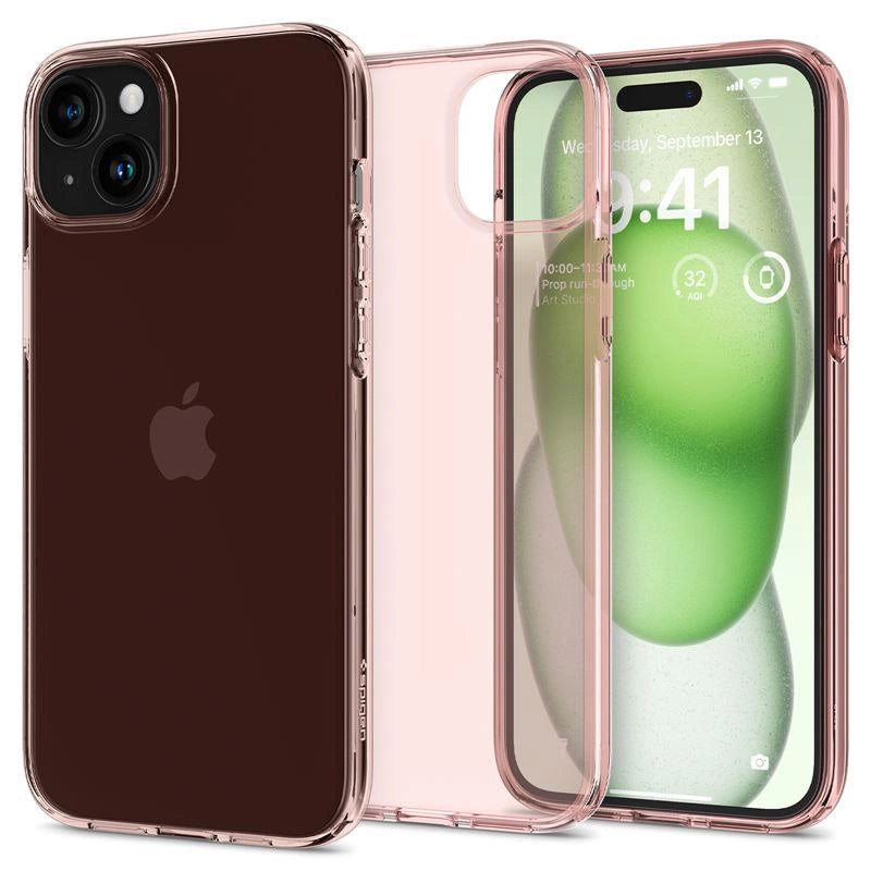 Etui Spigen Crystal Flex na iPhone 15 Plus - różowo-przezroczyste – zdjęcie 2