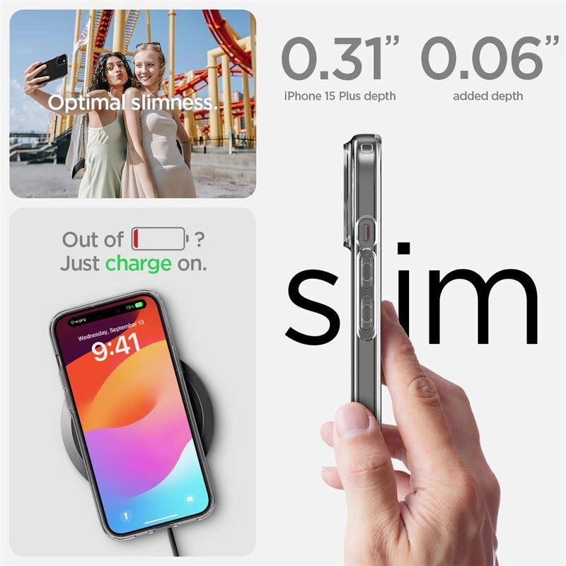 Etui Spigen Crystal Flex na iPhone 15 Plus - przezroczyste – zdjęcie 6