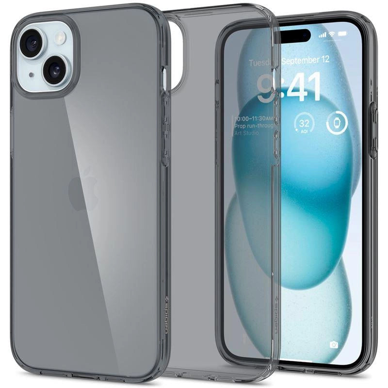 Etui Spigen Crystal Flex na iPhone 15 Plus - szaro-przezroczyste – zdjęcie 7