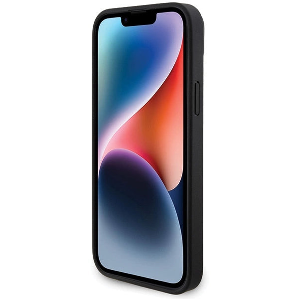 Etui BMW Leather Carbon na iPhone 15 Plus - czarne – zdjęcie 5