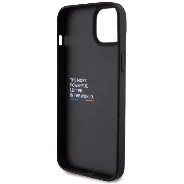 Etui BMW Leather Carbon na iPhone 15 Plus - czarne – zdjęcie 7