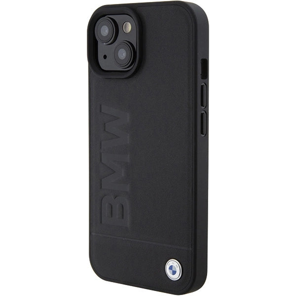 Etui BMW Leather Hot Stamp na iPhone 15 Plus - czarne – zdjęcie 2
