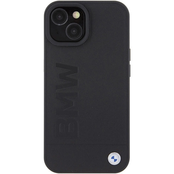 Etui BMW Leather Hot Stamp na iPhone 15 Plus - czarne – zdjęcie 3