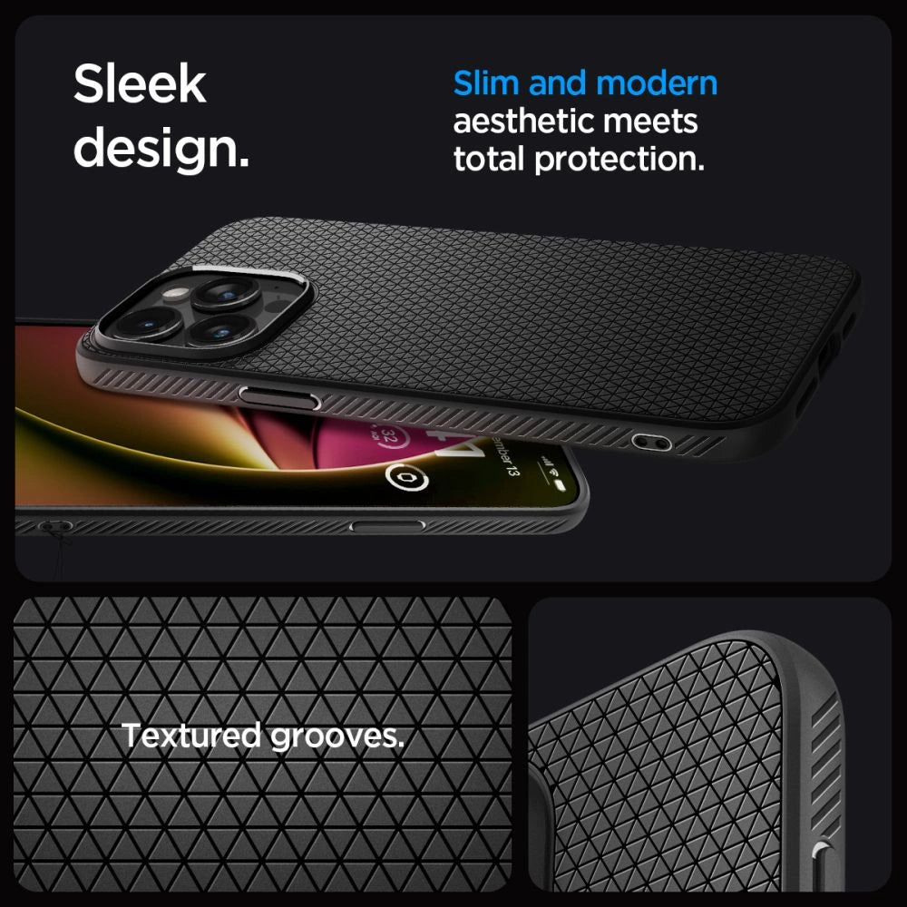 Etui Spigen Liquid Air na iPhone 15 Pro - czarny mat – zdjęcie 11